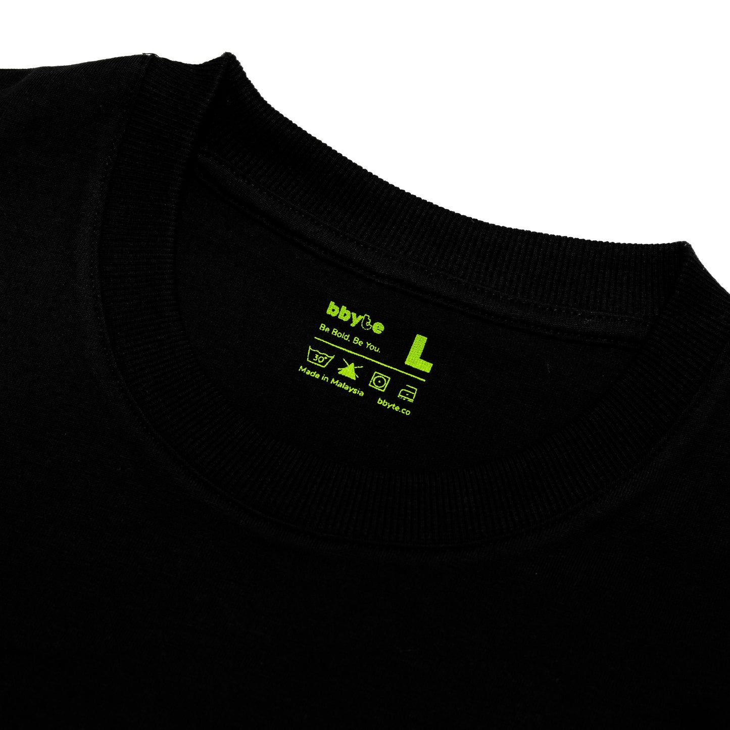 Bbyte.co Bold Waves Regular Tee | Oversized Tee | Black | 100% Cotton