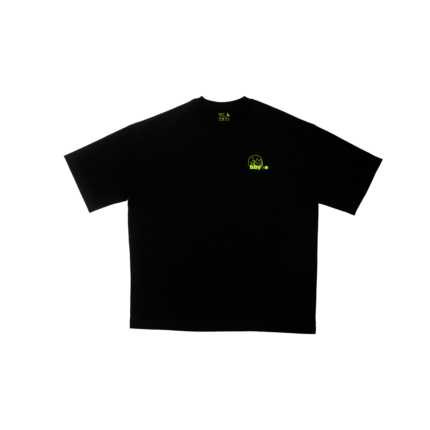Bbyte.co B-cat Regular Tee | Oversized Tee | Black | 100% Cotton