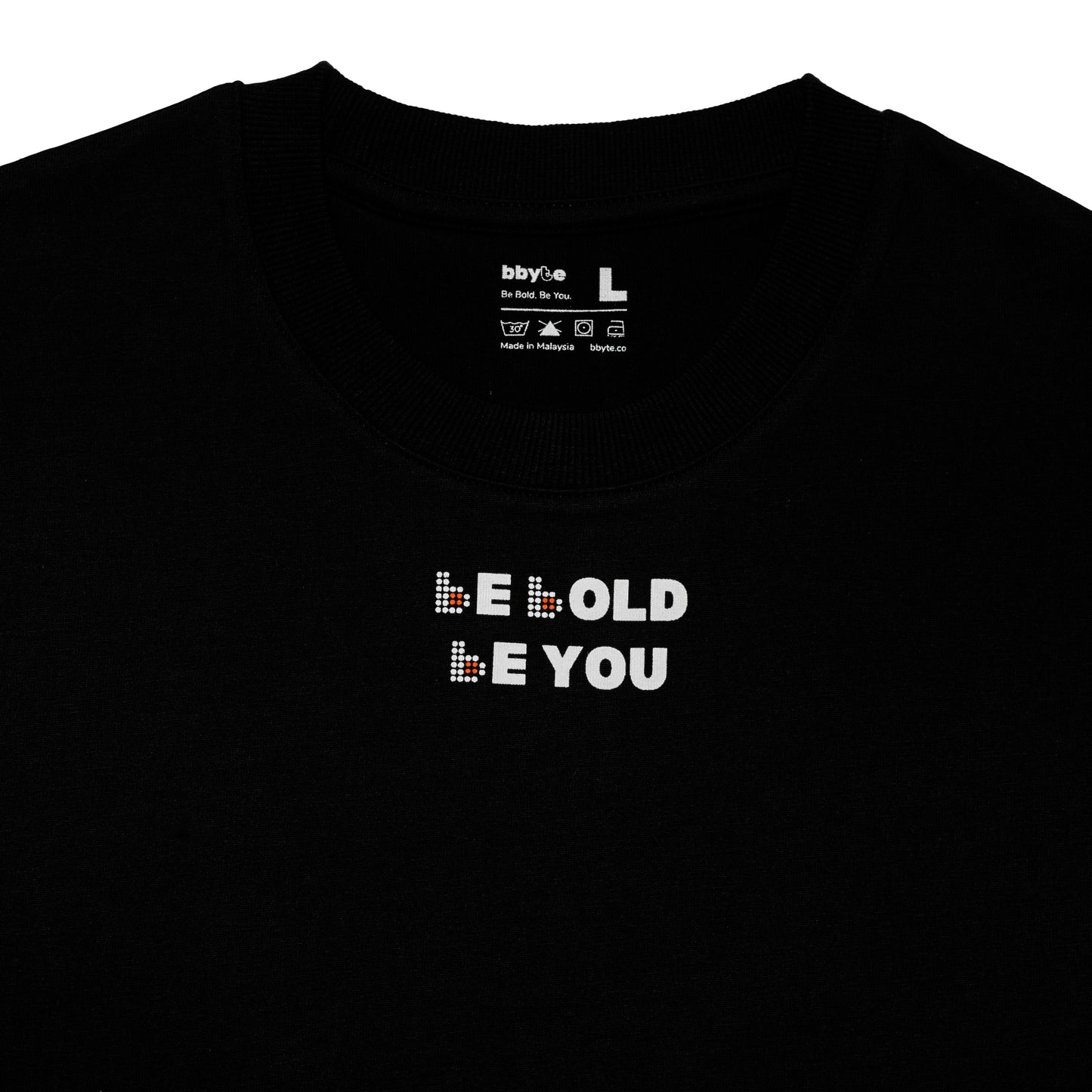 Bbyte.co Be Bold Regular Tee | Oversized Tee | Black | 100% Cotton
