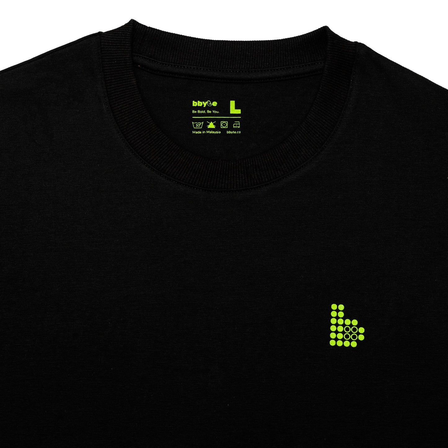 Bbyte.co Bold Waves Regular Tee | Oversized Tee | Black | 100% Cotton