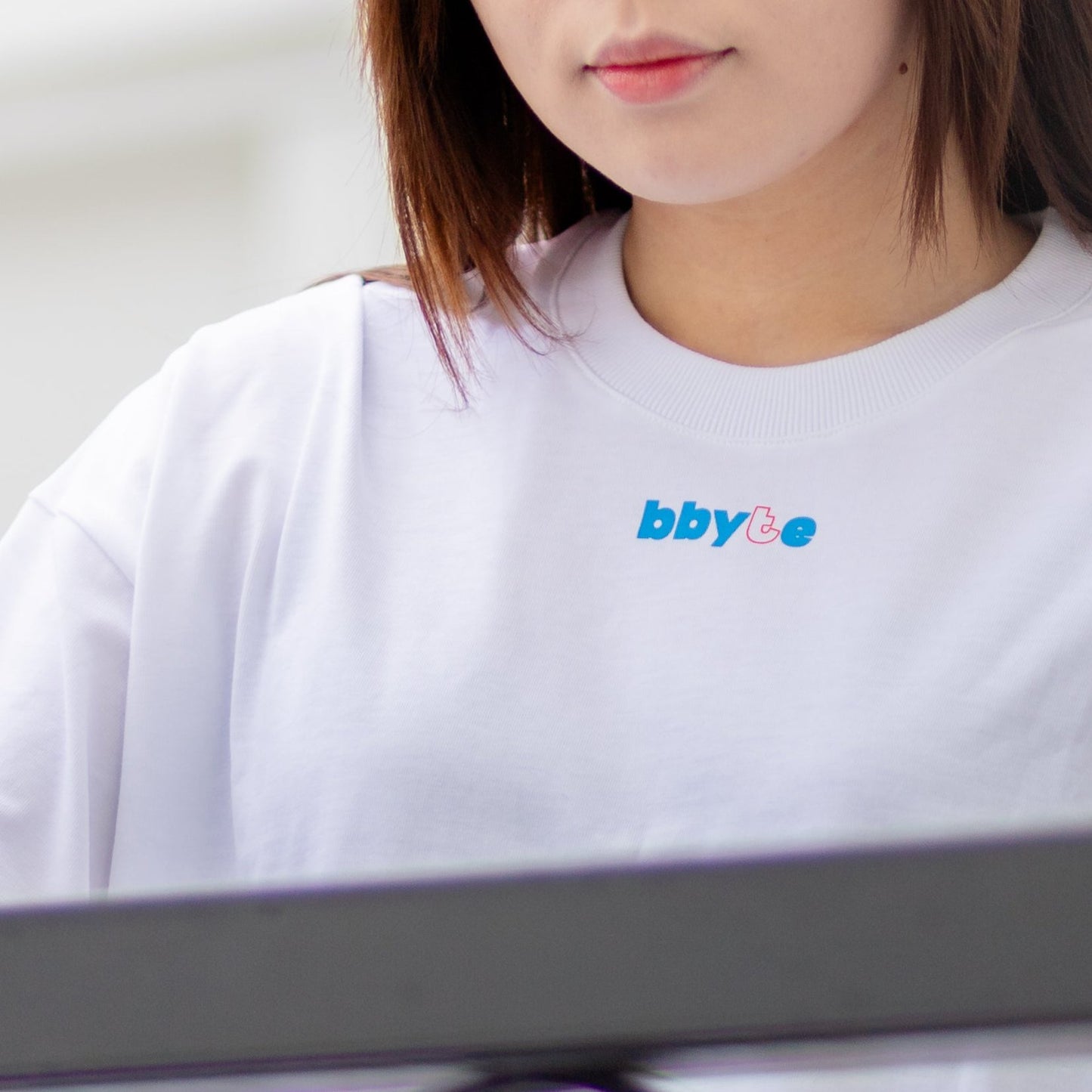 Bbyte.co Bbyte Regular Tee| Oversized Tee | White | 100% Cotton